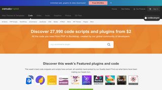 
Buy Plugins & Code from CodeCanyon  
