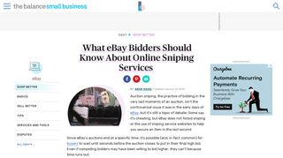 
Buyers Beware of eBay Sniping - The Balance Small Business
