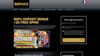 
                            4. Buzzluck Casino : 20 Free Spins Bonus Codes for Americans - Buzzluck Casino Sign Up