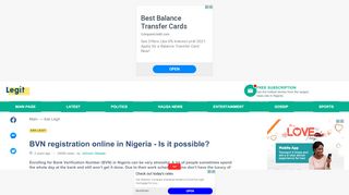 
                            4. BVN registration online in Nigeria - Is it possible? ▷ Legit.ng - Bvn Registration Portal