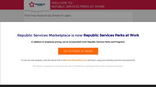 by Email or Login - Republic Services Perks at Work - My Republic Services Employee Login