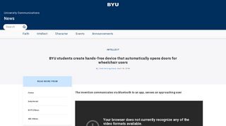 
                            7. BYU students create hands-free device that automatically opens doors ... - Open Door Portal