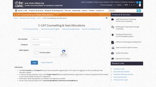 
                            5. C-CAT Counselling & Seat Allocations - C-DAC - Cdac Candidate Portal
