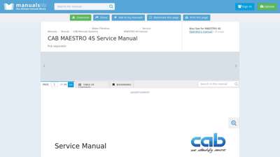 
                            6. CAB MAESTRO 4S SERVICE MANUAL Pdf Download.