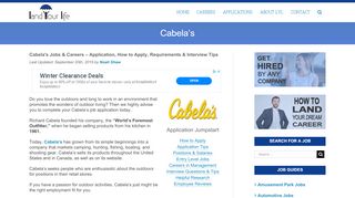 
                            6. Cabela's Application | 2020 Careers, Job Requirements ... - Cabela's Careers Portal