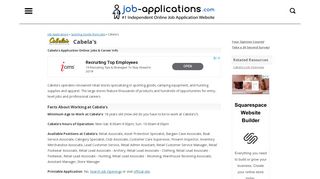 
                            4. Cabela's Application, Jobs & Careers Online - Cabela's Careers Portal