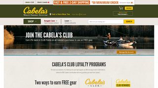 
                            3. Cabela's CLUB Loyalty Programs : Cabela's - Cabela's Club Portal