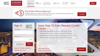 
                            6. Caesars Rewards Visa® Credit Card - Manage your account