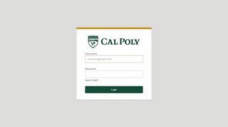 
                            3. Cal Poly Web Login Service - My Cal Poly Portal Portal