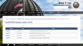 
                            5. CalATERS Global Letters 2016 - California State Controller - Calaters Global Portal