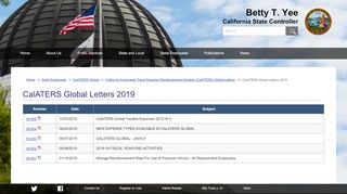 
                            3. CalATERS Global Letters 2019 - California State Controller - Calaters Global Portal
