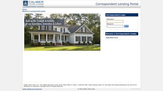 
                            6. Caliber Home Loans - Correspondent Lending Portal - Caliber Wholesale Portal