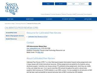 Calibrated Peer Review (CPR) - Santa Monica College