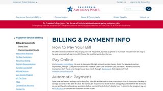 California > Customer Service & Billing > Billing & Payment Info - Myh2o Portal
