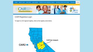 
                            2. California Immunization Registry » CAIR Registries-Login - Cair Vaccine Portal