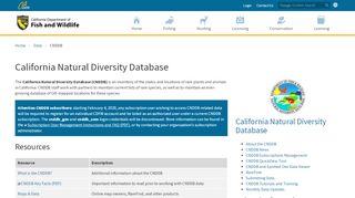 
California Natural Diversity Database  
