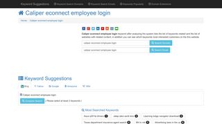 
™ "Caliper econnect employee login" Keyword Found ...
