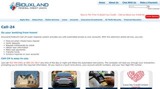 
                            8. Call 24 - Siouxland FCU - Home Page - Siouxland Federal Credit Union Portal
