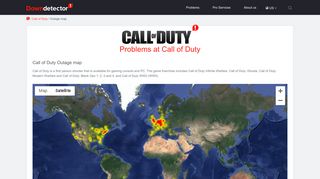 
Call of Duty outage map Downdetector  
