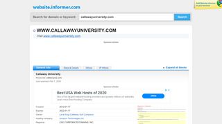 
                            4. callawayuniversity.com at WI. Sign In - Callaway University - Callaway Golf University Portal