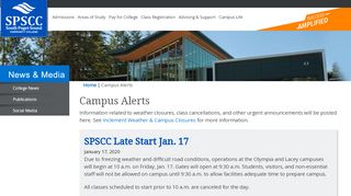 
                            7. Campus Alerts | South Puget Sound Community College - Spscc Student Portal