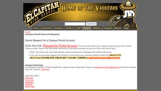 
                            3. Campus Portal Account Request - El Capitan High School - Google Sites - El Capitan Parent Portal