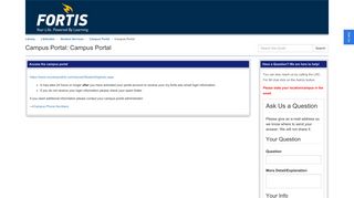 
Campus Portal - Campus Portal - LibGuides at Fortis College
