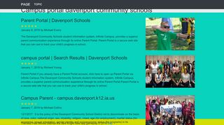 
                            5. Campus portal davenport community schools - topic - Parent Portal Davenport