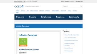 
                            3. Campus Portal Information | Clark County School District - Infinite Campus Transforming K12 Education Portal