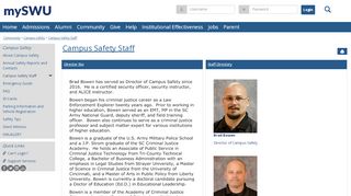 
                            3. Campus Safety Staff | Campus Safety | mySWU - Swu Strom Portal