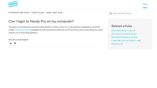 
                            3. Can I login to Handy Pro on my computer? – Professional Help Center - Www Handy Com Portal To Login