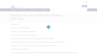 Canadian Insurance Participant Registry - CIPR FAQs ...