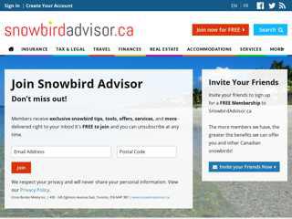 
                            5. Canadian Snowbirds - Get a FREE Membership Today!