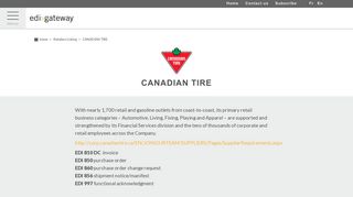 
                            2. CANADIAN TIRE - EDI Gateway - Canadian Tire Vendor Gateway Login