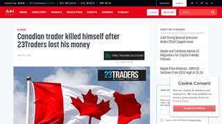 
Canadian trader killed himself after 23Traders lost his money  
