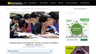 
                            4. Canara Bank Scholarship Portal for UGC Schemes - Buddy4Study - Ugc Scholarship Portal