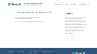 
                            6. Cancel Tru Fit Athletics Club - Truebill - Trufit Portal