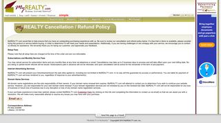 
                            2. Cancellation / Refund Policy - MyREALTY.com - Myrealtyedge Portal