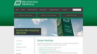 
                            5. Cancer Care - Huntsville Hospital - Clearview Cancer Institute Patient Portal