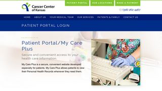 
                            8. Cancer Center of Kansas Patient Portal Login | My Care Plus - Ctca Patient Portal Login