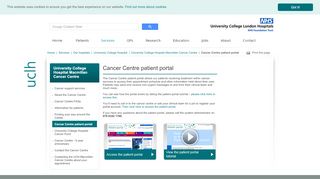 Cancer Centre patient portal - UCLH - Uclh Patient Portal