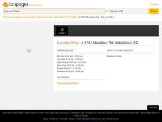 
                            5. Cannon Clinic - Abbotsford, BC - 4-2151 Mccallum Rd | Canpages