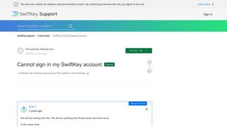 
                            5. Cannot sign in my SwiftKey account – SwiftKey Support - Swiftkey Account Portal