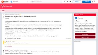 
Can't access My Account on the Xfinity website : Comcast - Reddit  
