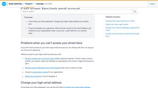 
Can't access Xero login email account - Xero Central  
