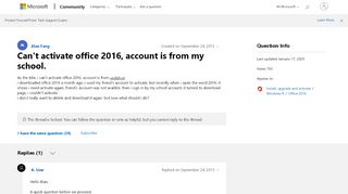 
                            7. Can't activate office 2016, account is from my school. - Microsoft ... - My Ucdsb Ca Email Portal