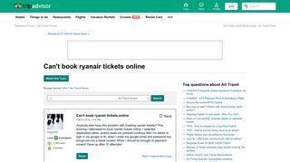 
                            6. Can't book ryanair tickets online - Air Travel Forum - TripAdvisor - Myryanair Portal