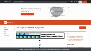 
                            8. Can't login to facebook using Opera - Ask Ubuntu - Opera Mini Facebook Portal Problem