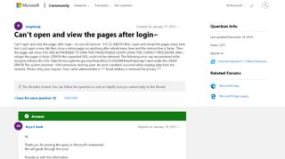 Can't open and view the pages after login~ - Microsoft Community - Hrmis2 Portal Page