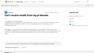 
Can't receive emails from wp.pl domain - Microsoft Community  
